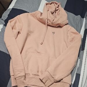 H&M Blush Pink Hoodie with Heart Detail